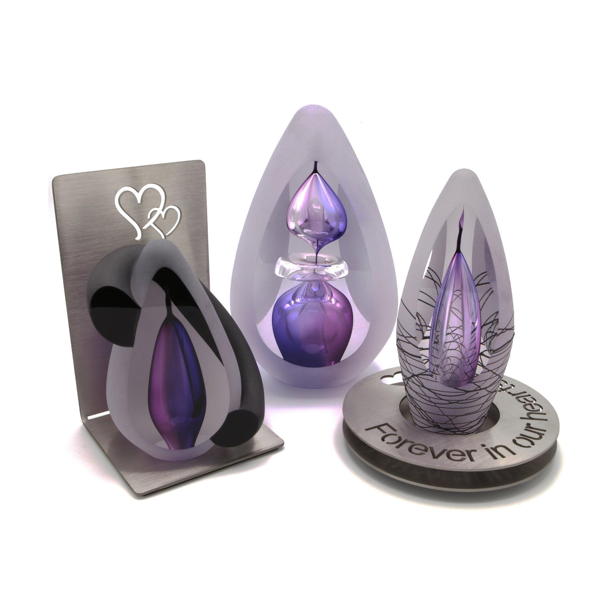 Glass Urn - Watton Purple Black 4ci EEU