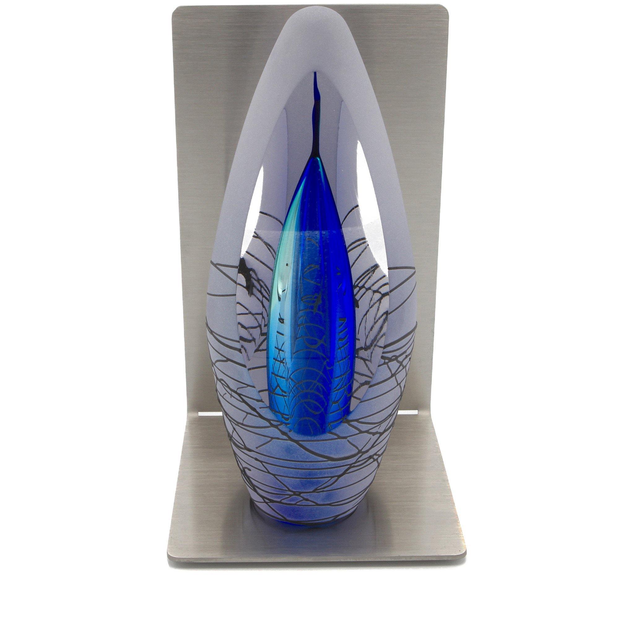 Glass Urn - Watton Blue Black 4ci EEU