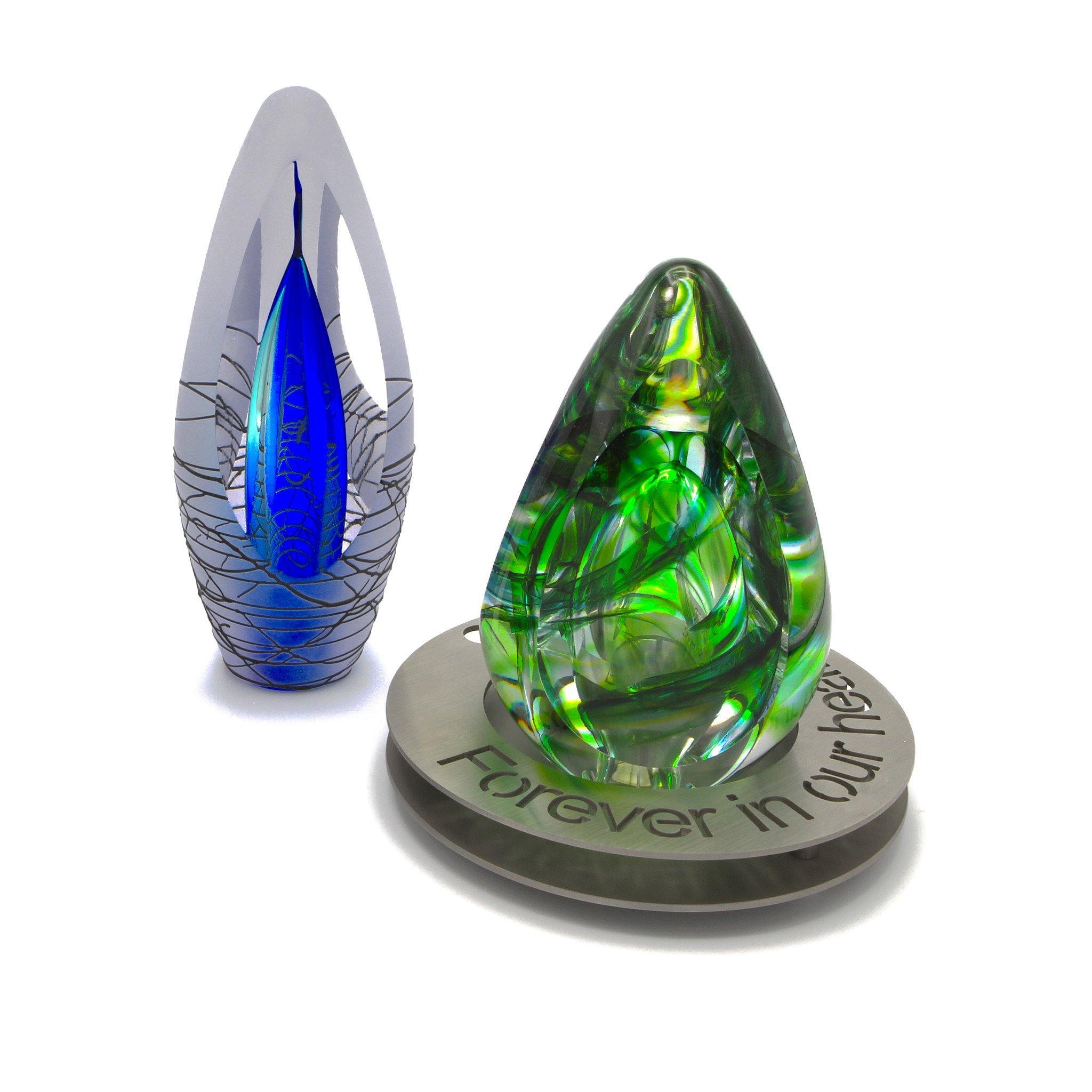Glass Urn - Watton Blue Black 4ci EEU
