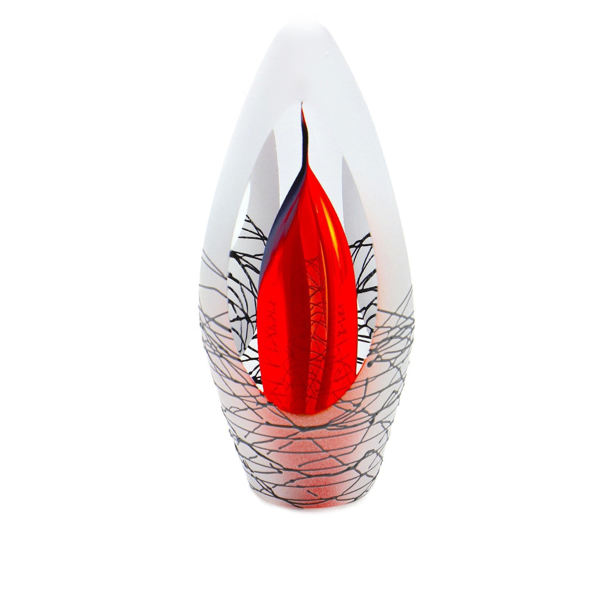 Glass Urn - Watton Red Black 4ci EEU