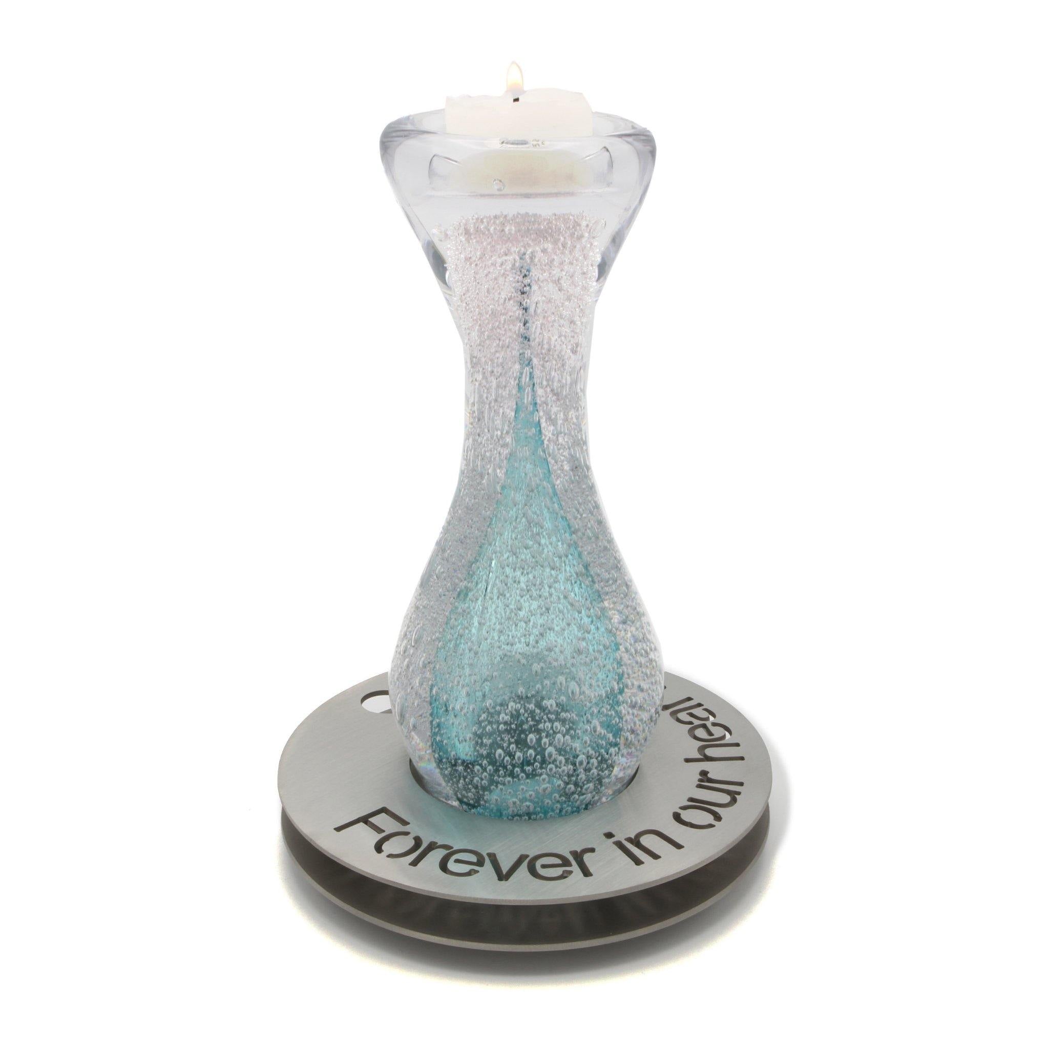 Glass Urn - Taunton Blue Candleholder 4ci EEU