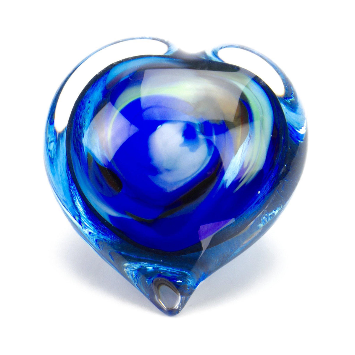 Hebden Pebble Heart Blue Keepsake Ashes Urn EEU