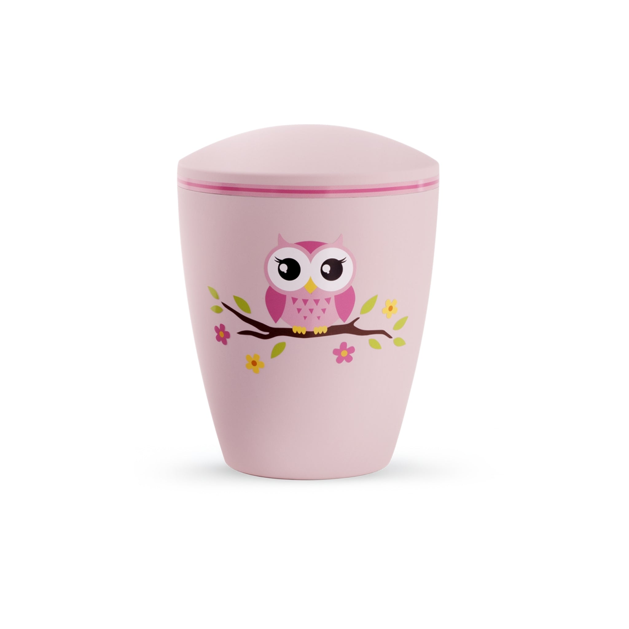 Eco Friendly Childrens Cremation Ashes Urn Pink Owl VOL