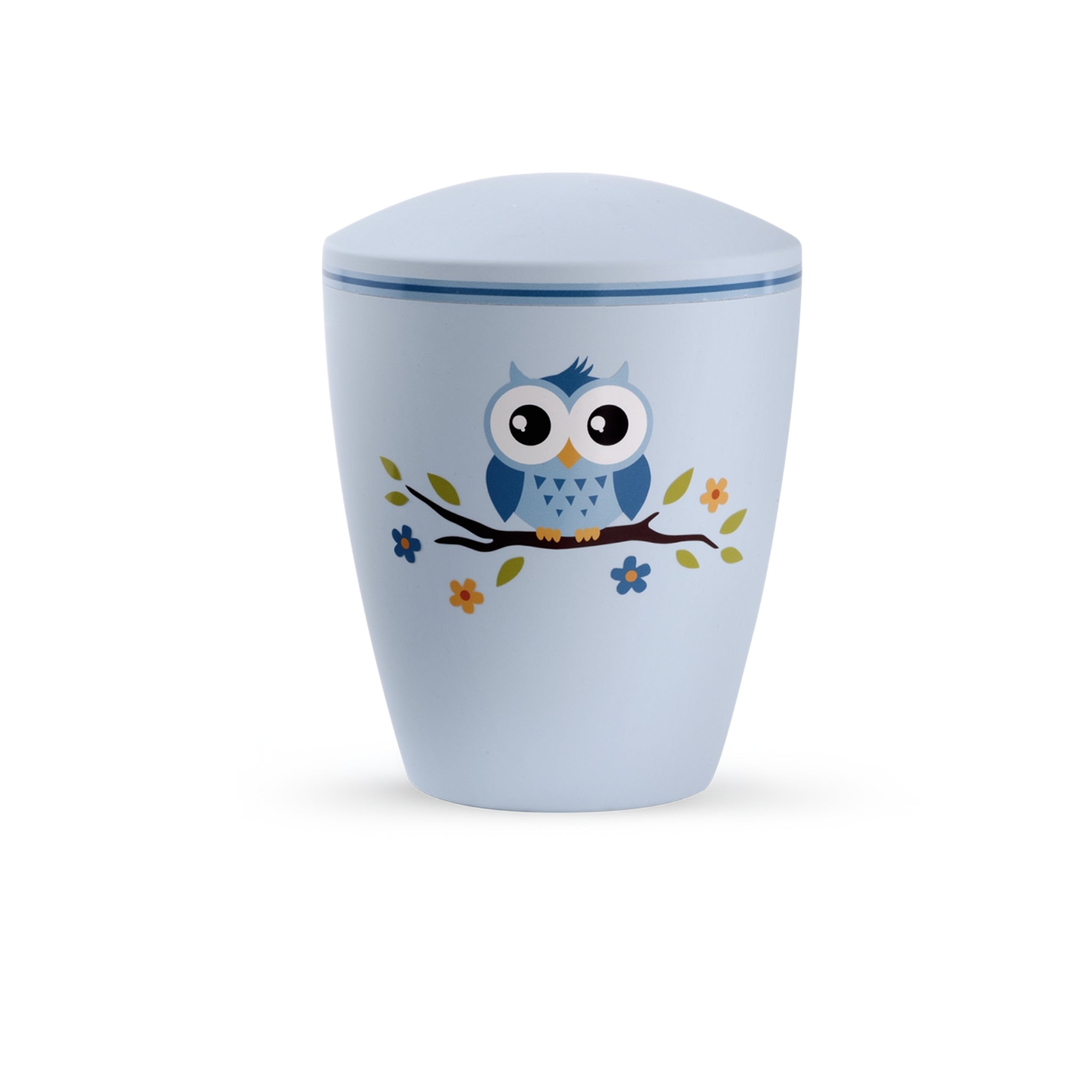 Eco Friendly Childrens Cremation Ashes Urn Blue Owl VOL