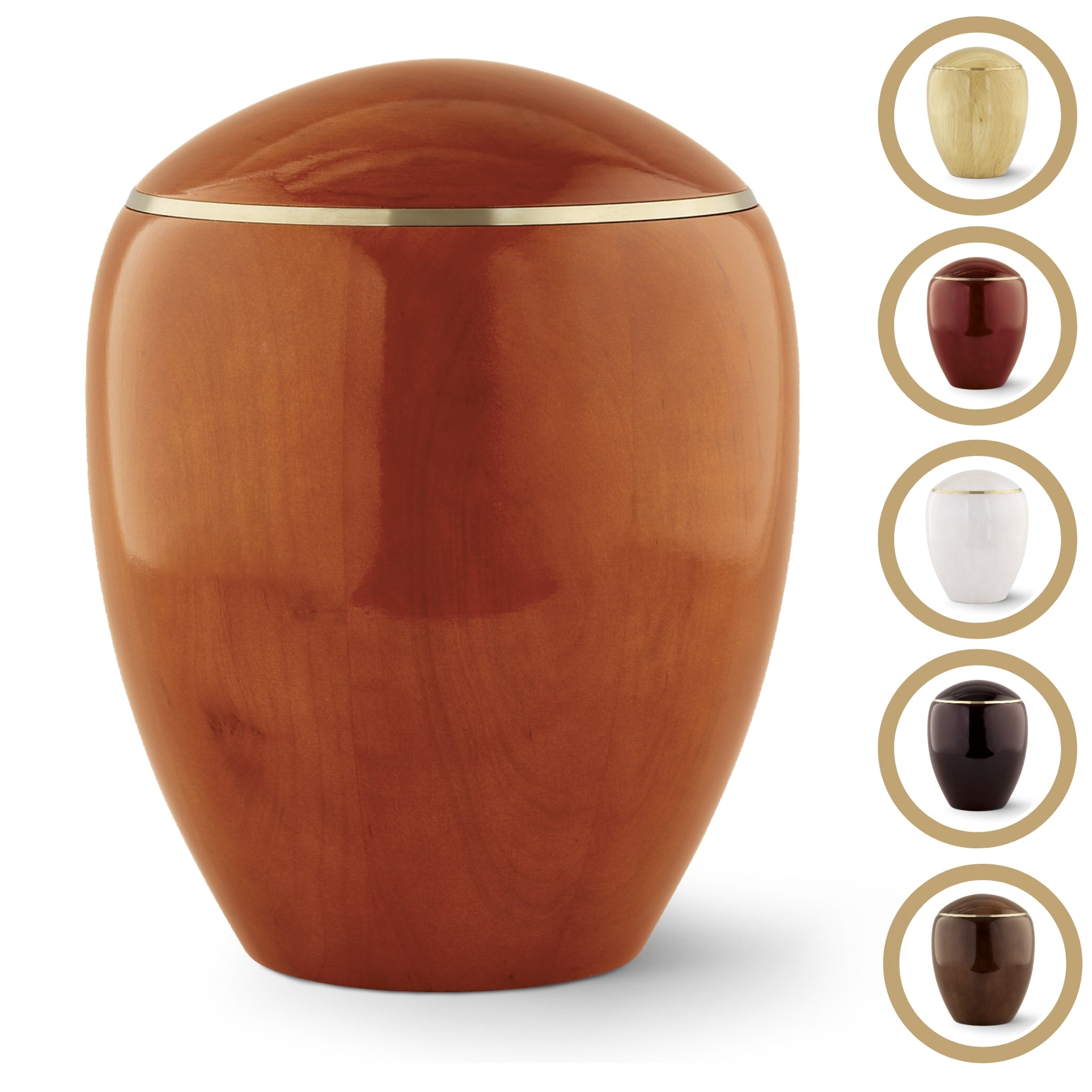 Firswood Gloss Solid Wood Cremation Ashes Urn Range VOL