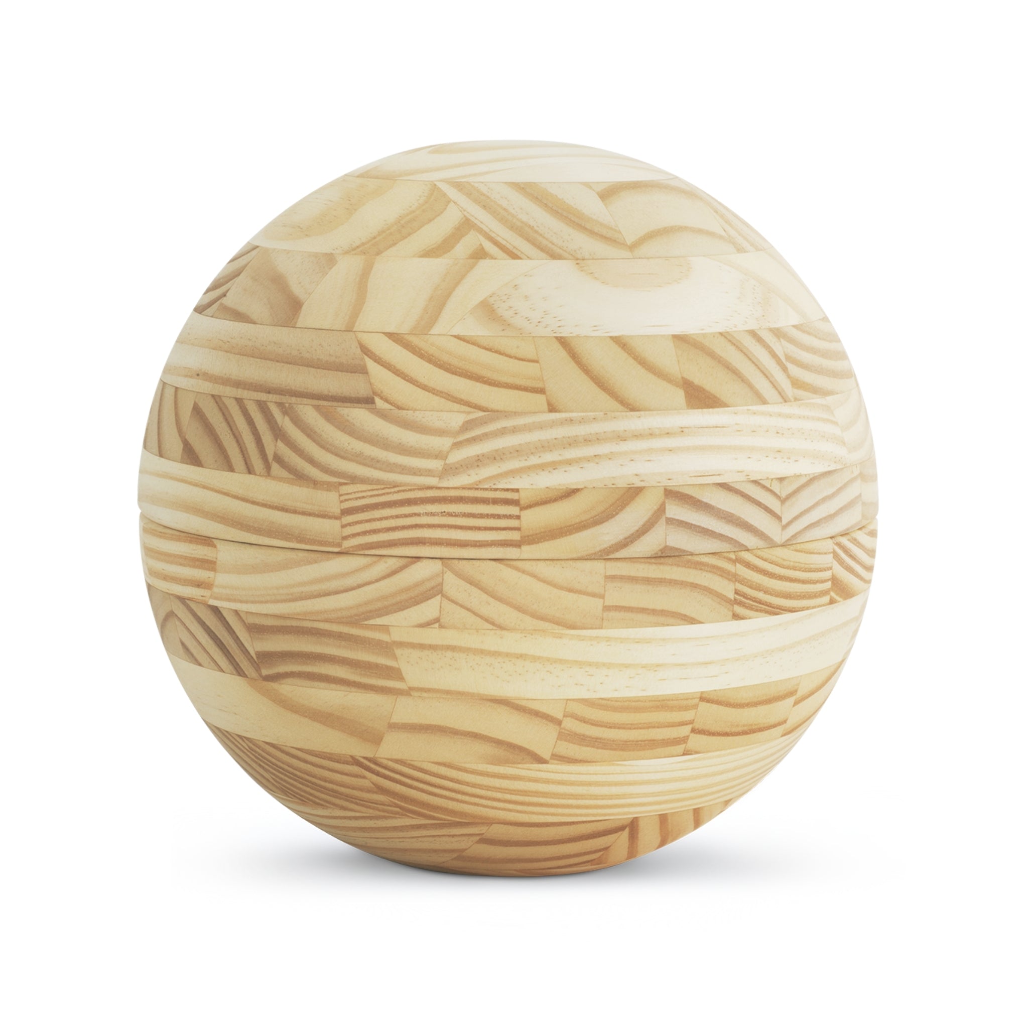 Roundwood Sphere  Cremation Ashes Urn Pine VOL