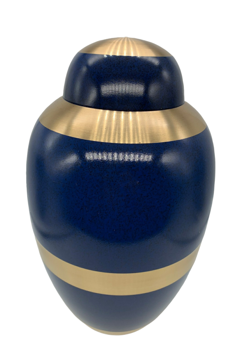 B Grade Sapphire Blue Cremation Ashes Urn RC